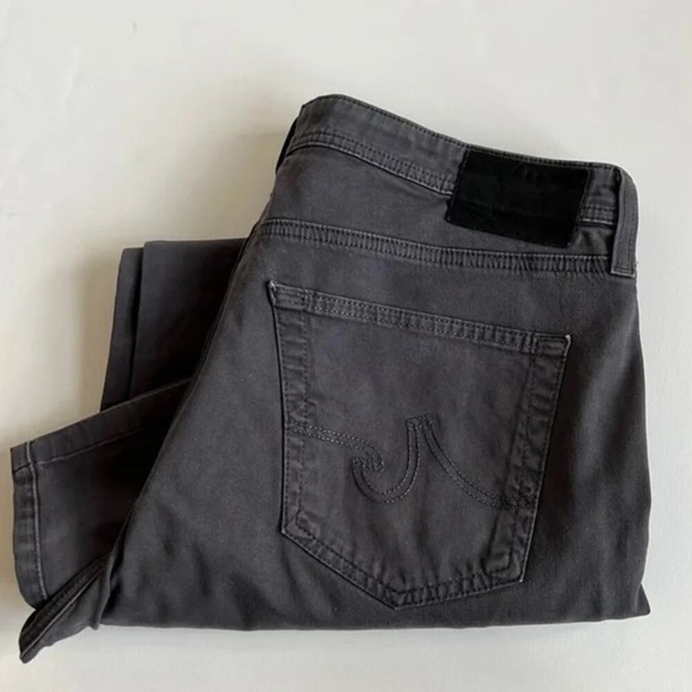 Mens AG Adriano Goldschmied The Graduate Gray Tailored Leg Jeans Size 36 x 32 - Picture 3 of 12